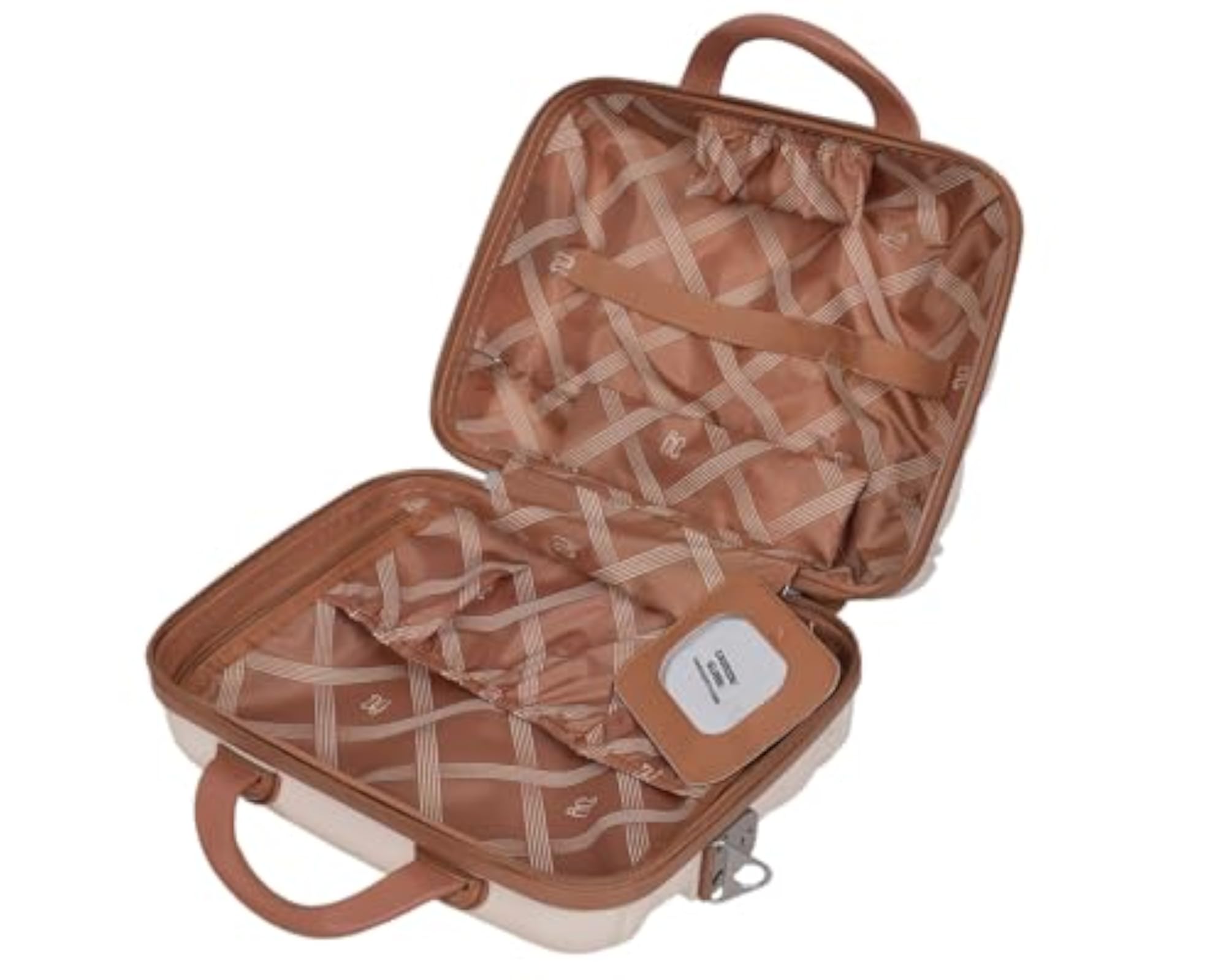 Indulging Cream Vanity Case, Hardsided Cosmetic Box